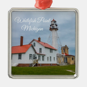 Whitefish Point Lighthouse Metal Tree Decoration