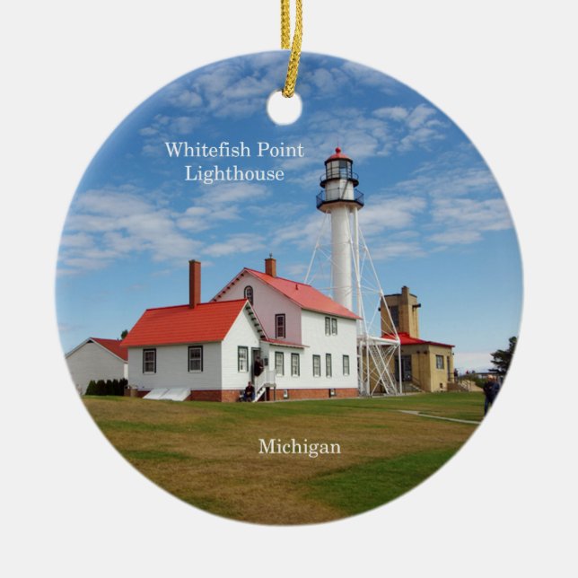 Whitefish Point Lighthouse ornament (Front)