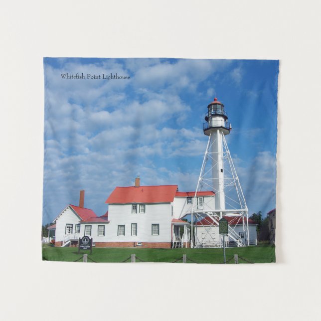 Whitefish Point Lighthouse tapestry (Front (Horizontal))