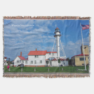 Whitefish Point Lighthouse throw blanket