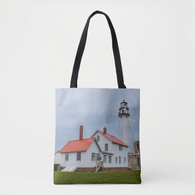 Whitefish Point Lighthouse Tote Bag (Front)