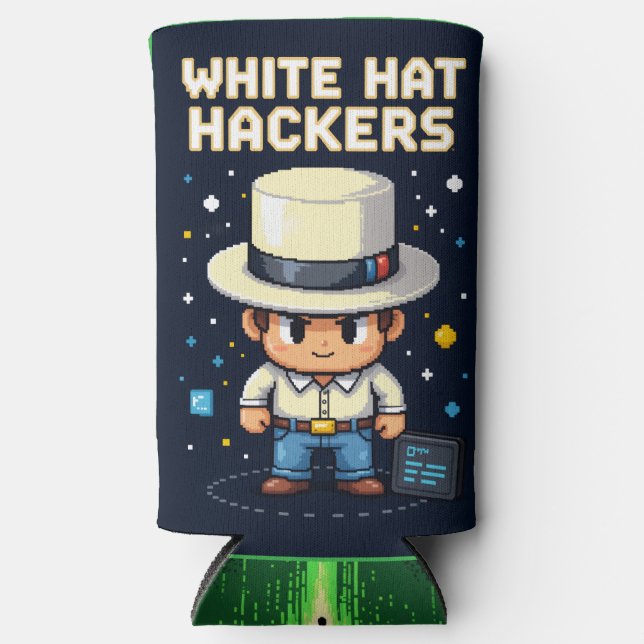 WhiteHat HacKers II Seltzer Can Cooler (Front)