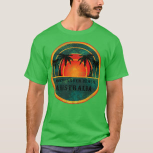 Whitehaven Beach Australia Beach Vintage Retro Sun T-Shirt