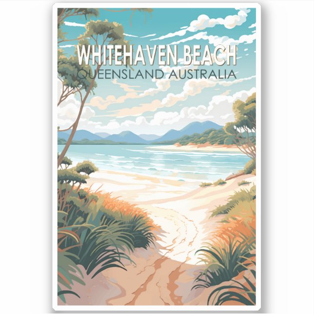 Whitehaven Beach Queensland Australia Travel Art (Front)
