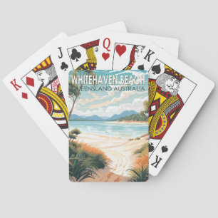Whitehaven Beach Queensland Australia Travel Art Playing Cards