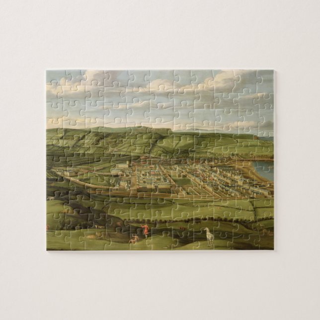 Whitehaven, Cumbria, Showing Flatt Hall, c.1730-35 Jigsaw Puzzle (Horizontal)
