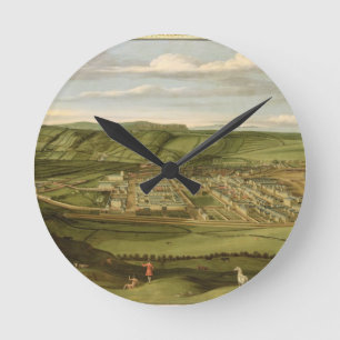 Whitehaven, Cumbria, Showing Flatt Hall, c.1730-35 Round Clock