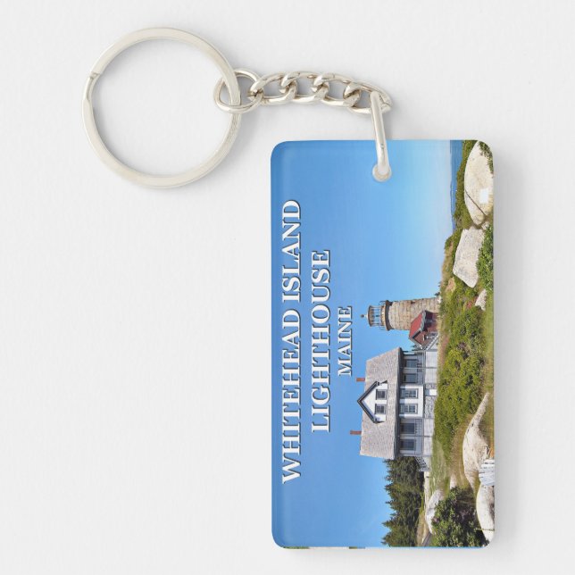 Whitehead Island Lighthouse, Maine Key Ring (Front)