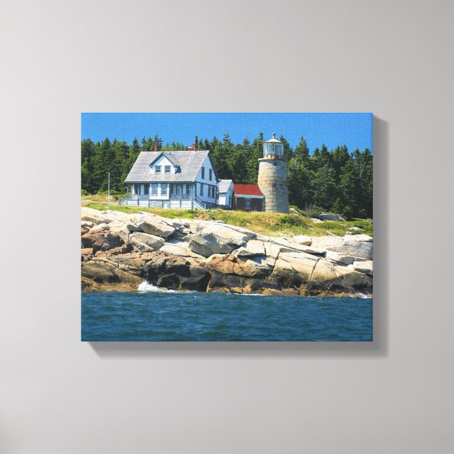 Whitehead Island Lighthouse Maine Wrapped Canvas (Front)