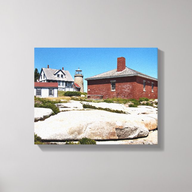 Whitehead Island Lighthouse Maine Wrapped Canvas (Front)