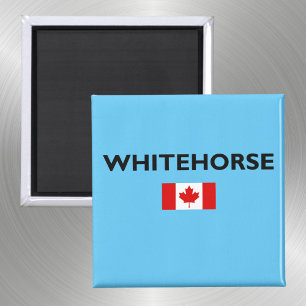Whitehorse Canada Canadian Flag Light-Colour Magnet