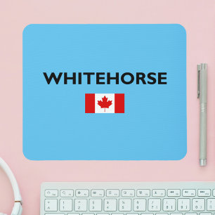 Whitehorse Canada Canadian Flag Light-Colour Mouse Mat