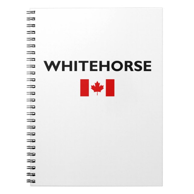 Whitehorse Canada Canadian Flag Light-Colour Notebook (Front)