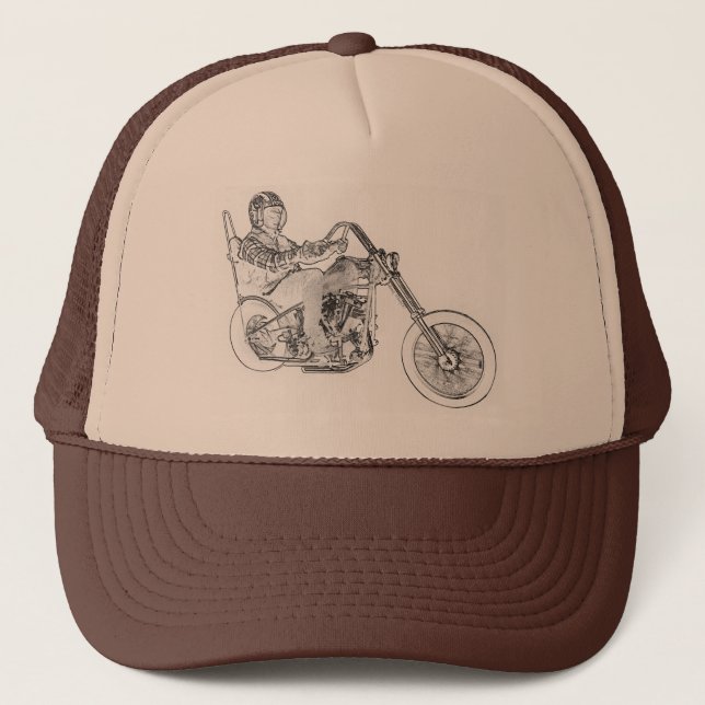 Whiteline Motorcycle - Chopper Chris Trucker Hat (Front)