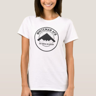 Whiteman AFB Coordinates Logo – Stealth Jet Radar  T-Shirt