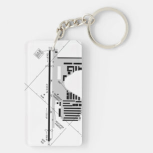 Whiteman Airport chart / taxi diagram  Keychain