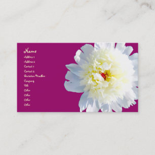 whitepeony3, Name, Address 1, Address 2, Contac... Business Card