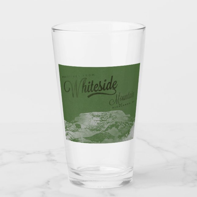Whiteside Mountain Letterpress Style Pint Glass (Front)