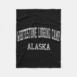 Whitestone Logging Camp Alaska Ak Vintage Athletic Fleece Blanket