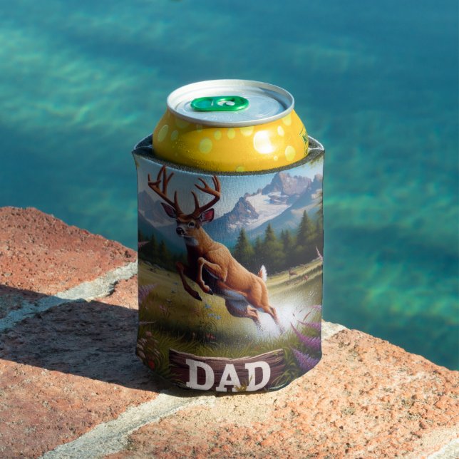 Whitetail Buck Dad Can Cooler (In Situ Pool)