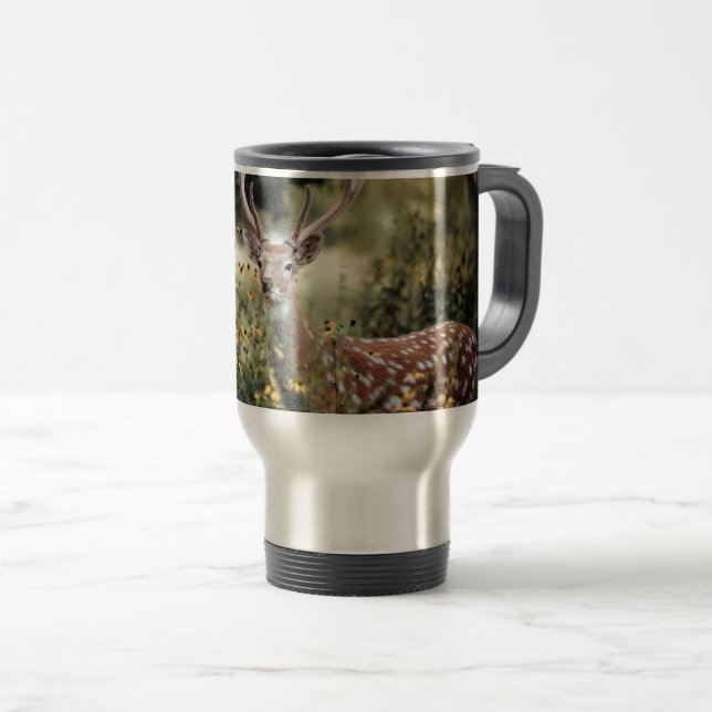 Whitetail Buck Deer awesome Hunting Travel Mug (Front Right)