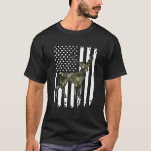Whitetail Buck Deer Hunting American Camouflage   T-Shirt