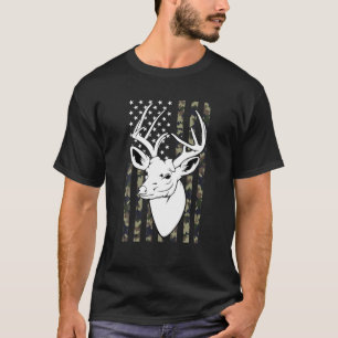 Whitetail Buck Deer Hunting American Camouflage US T-Shirt