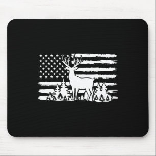 Whitetail Buck Deer Hunting Shirt American Vintage Mouse Mat