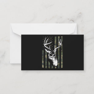 Whitetail Buck Deer Hunting USA Camouflage America Card