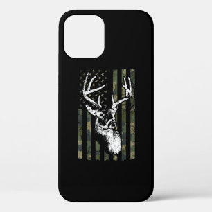 Whitetail Buck Deer Hunting USA Camouflage America iPhone 12 Pro Case