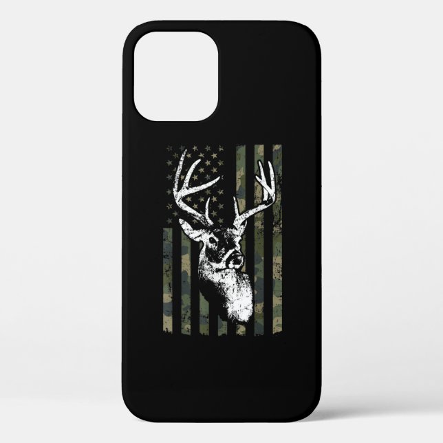 Whitetail Buck Deer Hunting USA Camouflage America Case-Mate iPhone Case (Back)