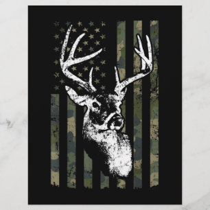Whitetail Buck Deer Hunting USA Camouflage America Custom Letterhead