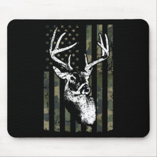 Whitetail Buck Deer Hunting USA Camouflage America Mouse Mat