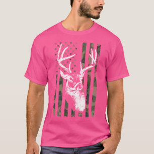 Whitetail Buck Deer Hunting Usa Camouflage America T-Shirt