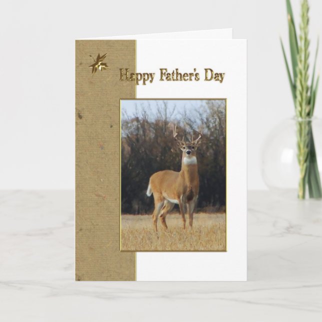 Whitetail Buck Father's Day Card (Front)