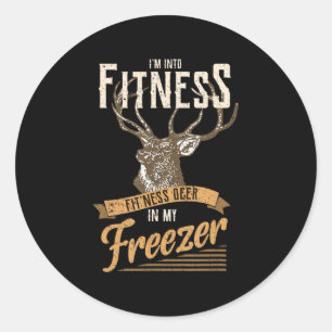 Whitetail Buck Fun Deer Hunting Season I'm Into Fi Classic Round Sticker