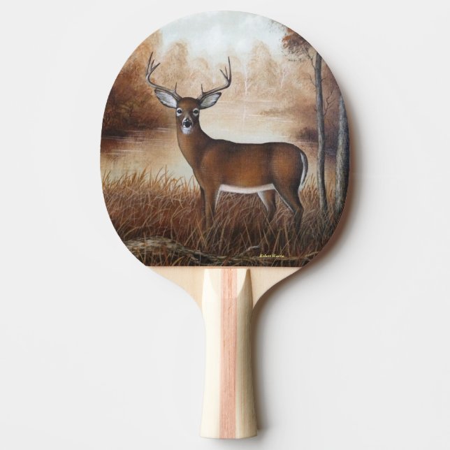 Whitetail Buck Ping Pong Paddle (Front)