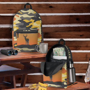 Whitetail Deer and Camo Printed Backpack