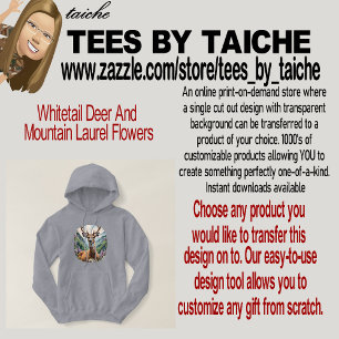 Whitetail Deer And Mountain Laurel Flowers Hoodie