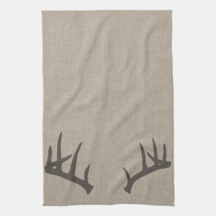 Whitetail Deer Antlers Kitchen Towel