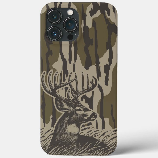 Whitetail Deer Bottomland Camo Deer Hunting Camo Case-Mate iPhone Case (Back)