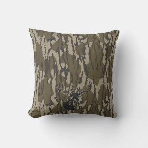 Whitetail Deer Bottomland Camo Hunting Camo Cushion