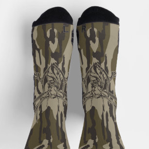 Whitetail Deer Bottomland Camo Hunting Rifle Botto Socks