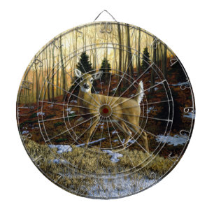 Whitetail Deer Doe in Autumn Forest Dartboard