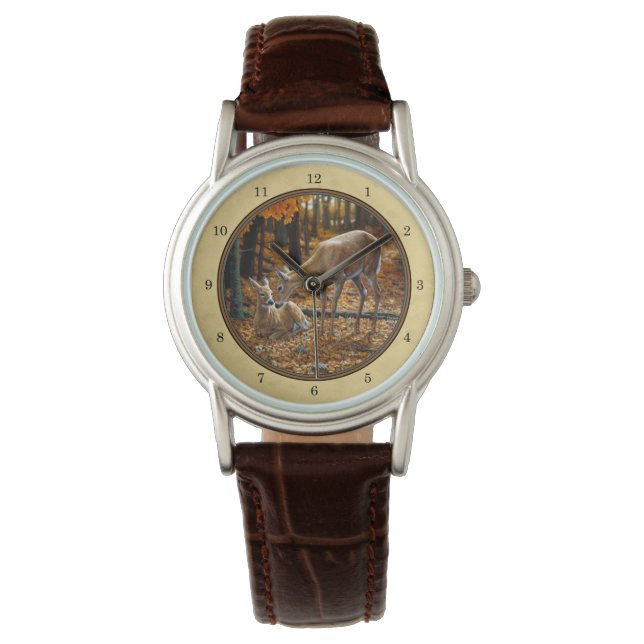 Whitetail Deer Fawn & Doe Yellow Watch (Front)