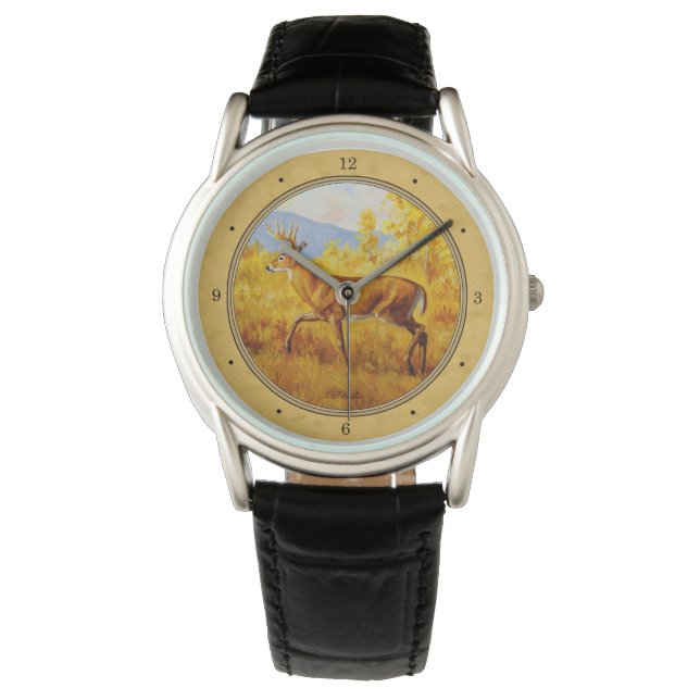 Whitetail Deer Golden Aspen Woods Watch (Front)