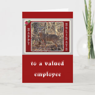Whitetail Deer Happy Holidays Items Holiday Card
