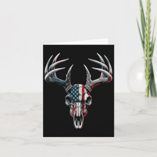 Whitetail Deer Hunting - American Flag On Buck Sku Card