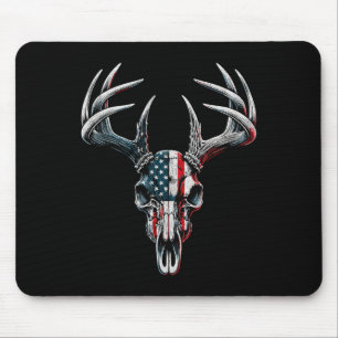Whitetail Deer Hunting - American Flag On Buck Sku Mouse Mat