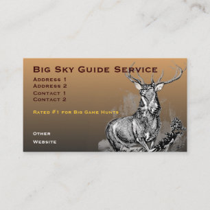 Whitetail Deer Illustration Business Card